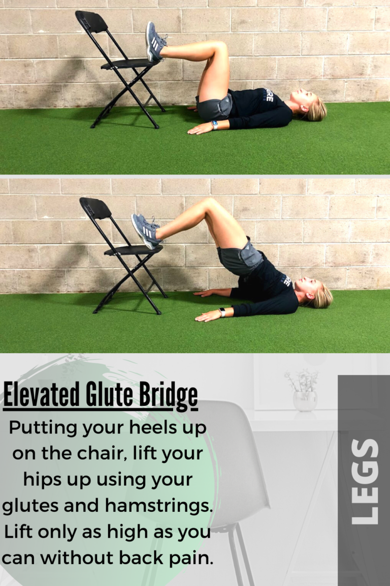 Elevated Glute Bridge Chair Workout PF