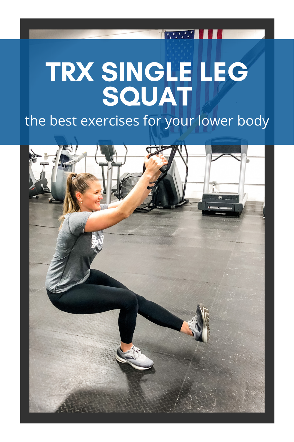 trx single leg squat exercise
