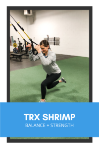 shrimp exercise with trx