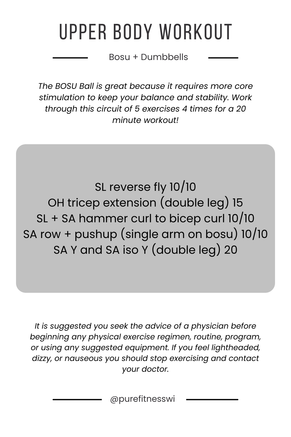 bosu upper body workout