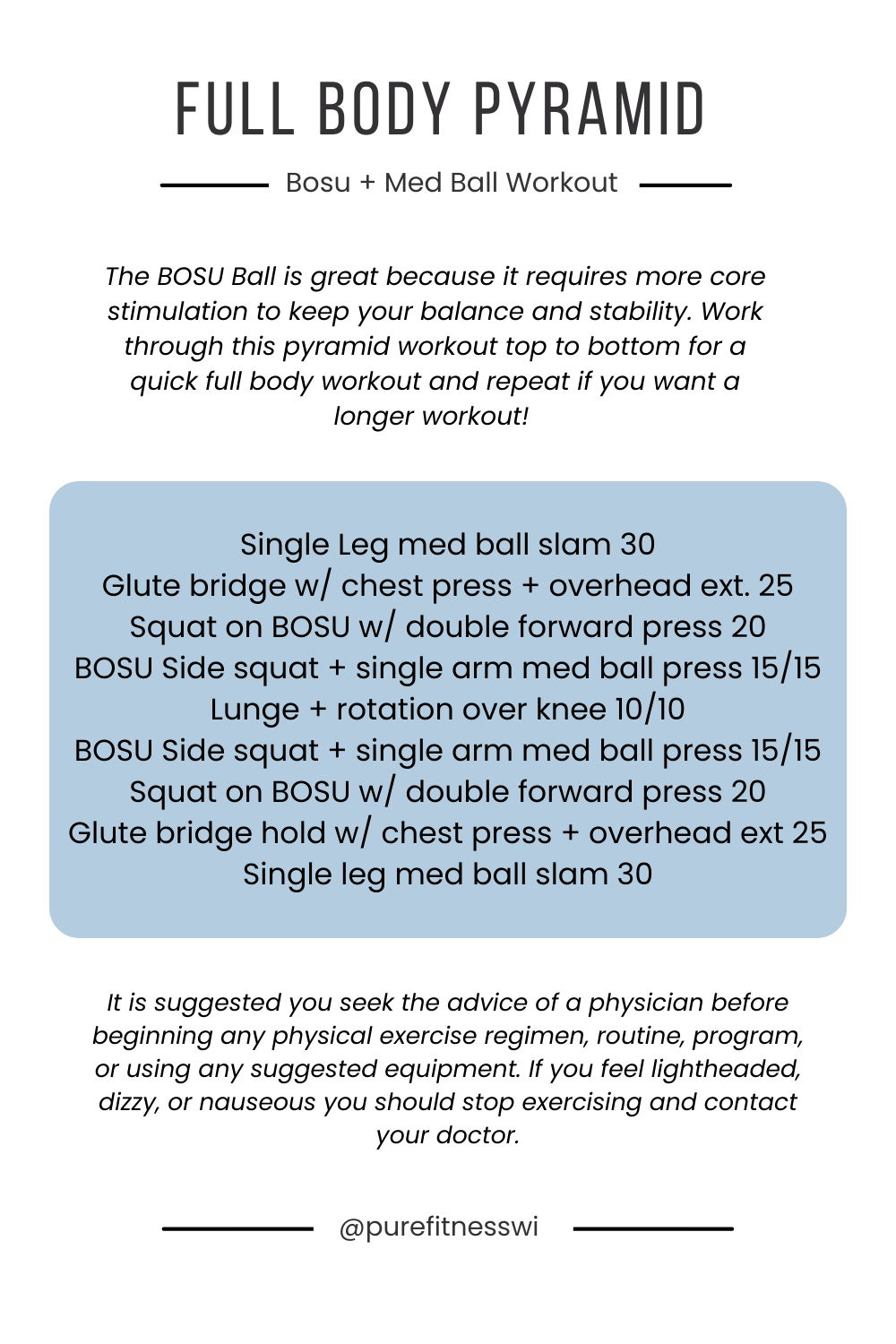 fully body pyramid workout bosu