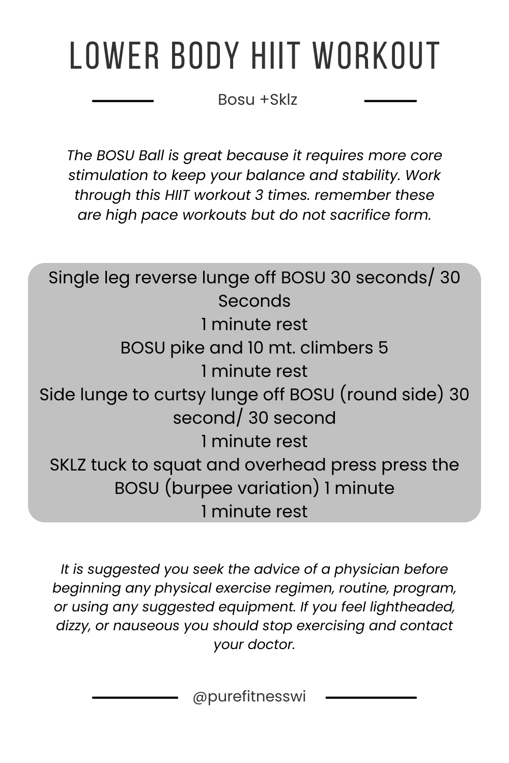 lower body hiit workout bosu