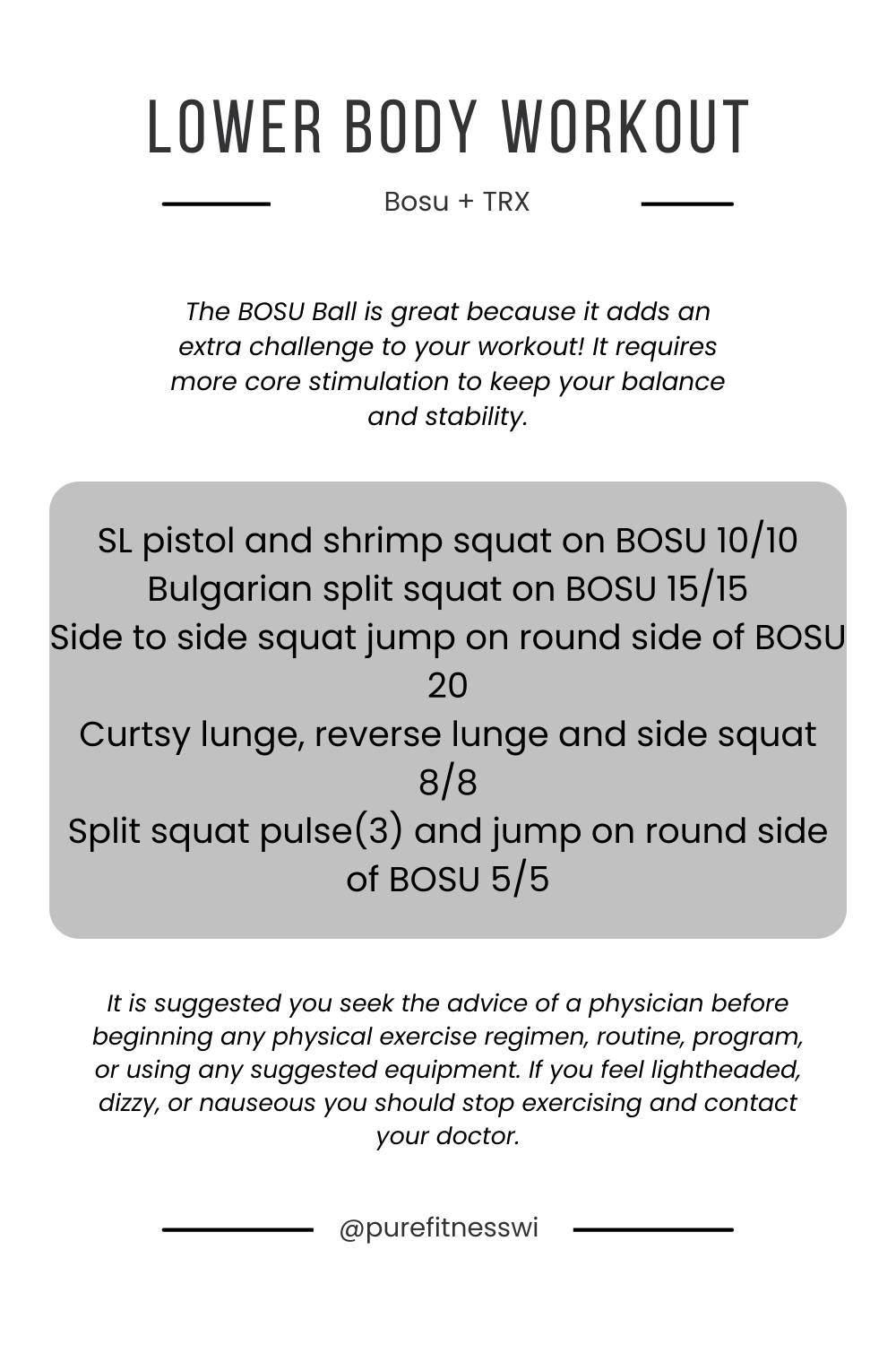 lower body workout trx and bosu